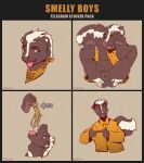anthro anus balls clothed clothing dangling extreme_size_difference feet foot_focus foreskin genitals hanging_by_arms hi_res hindpaw holding_another holding_micro imminent_vore kerchief kerchief_only looking_at_viewer male male/male mammal mephitid micro mostly_nude mouth_shot multiple_images murid murine neckerchief neckerchief_only neckwear nude obrien_(artist) open_mouth partially_clothed pawpads paws penis rat rodent size_difference skunk soles solo sticker sticker_pack tail tongue tongue_out vore