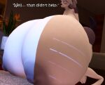 3d_(artwork) anthro areola big_breasts breasts breasts_on_ground canid canid_demon canine coriponer demon digital_media_(artwork) english_text female fur grey_areola grey_nipples hellhound helluva_boss hi_res huge_breasts hyper hyper_breasts loona_(helluva_boss) mammal mythological_canine mythological_creature mythology nipples nude red_sclera revamped_anthros solo tail text white_body white_eyes white_fur