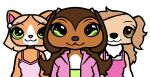 angelina_davis anthro anthrofied brown_hair canid canine canis choker clothing dachshund domestic_cat domestic_dog dreamscreep ear_piercing felid feline felis female fur genevieve_ryan green_eyes group hair hasbro hi_res hoodie hunting_dog jewelry littlest_pet_shop littlest_pet_shop:_popular lps_675 lps_72 lps_79 mammal necklace orange_body piercing savannah_reed shirt tan_body tan_fur tank_top toony topwear trio