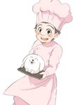  black_hair chef hat komatsu_(toriko) smile toriko_(series) 