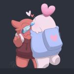 absurd_res alien ambiguous_gender among_us blue_eyes blush clothed clothing colored crewmate_(among_us) demon_ascended_(artist) digital_drawing_(artwork) digital_media_(artwork) duo eyes_closed hair heart_symbol hi_res holding_face hug humanoid impostor_(among_us) innersloth kissing kissing_cheek male male/male not_furry pink_body rex_regnant_(demon_ascended) shaded signature simple_background smile sweater topwear trans_(lore) trans_man_(lore) valentino_lux_(demon_ascended)