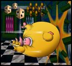 2010 anthro belly big_belly big_butt butt female inflation inside koopa koopaling mario_bros nintendo overweight scalie simple_background solo virus-20 wendy_o._koopa yellow_body