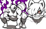 angry animal_humanoid aura belly canid canid_humanoid canine canine_humanoid fighting_pose fists_clenched hair hair_over_eye humanoid male mammal mammal_humanoid maple_(modeseven) markings modeseven overweight overweight_male pose red_eyes ring_(marking) ringed_tail sharp_fangs smoke smoke_from_mouth solo striped_markings striped_tail stripes sumo sumo_wrestler tail tail_markings tanuki_humanoid