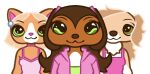 angelina_davis anthro anthrofied blonde_hair bob_cut brown_hair canid canine canis choker clothing dachshund domestic_cat domestic_dog dreamscreep ear_piercing felid feline felis female floppy_ears fur genevieve_ryan green_eyes group hair hasbro hi_res hoodie hunting_dog jewelry littlest_pet_shop littlest_pet_shop:_popular lps_675 lps_72 lps_79 mammal neck_tuft necklace orange_body piercing savannah_reed shirt tan_body tan_fur tan_hair tank_top toony topwear trio tuft