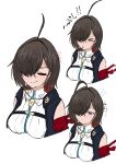  absurdres ahoge armband atelier_(series) atelier_yumia blush breasts highres large_breasts sad short_hair sleepy smug tama_es45_nyan yumia_liessfeldt 