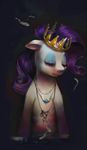  crookedtrees crown dejected downcast equine eyeshadow female fish friendship_is_magic fur hasbro horn horse key makeup mammal marine my_little_pony necklace pony portrait rarity_(mlp) solo unicorn water white_fur 