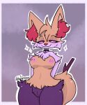 anthro blush braixen breasts canid canine choker choker_only fan_character female fox generation_6_pokemon genitals hi_res jewelry mammal naholadydragon necklace necklace_only nintendo nude pokemon pokemon_(species) pussy solo