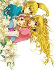  blonde_hair blue_eyes color_connection crossover crown earrings flower gloves hair_color_connection hat jewelry long_hair mario_(series) metroid multiple_girls ponytail princess_peach princess_zelda sakura3914 samus_aran smile super_mario_bros. super_smash_bros. the_legend_of_zelda the_legend_of_zelda:_ocarina_of_time young_zelda younger zero_suit 