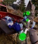 3d_(artwork) absurd_res anal anal_penetration animal_genitalia animal_penis anthro anthro_on_anthro anthro_penetrated anthro_penetrating anthro_penetrating_anthro armor armored_vest armwear ball_tuft balls belt_vest biped black_hand black_hands blender_(artwork) blue_body blue_fur blue_hair body_hair breastplate butt c.a.m. camping canid canine canine_genitalia canine_penis canis chest_fur chest_hair chest_tuft chrome_body claws clothing cybernetic_arm cybernetic_hand cybernetic_limb cybernetics digital_media_(artwork) digitigrade dragon duo ear_piercing erection eyewear feet femboy femboy_penetrated fingers fishnet_armwear fishnet_clothing fluffy fluffy_ears fluffy_hair fluffy_neck_fur fluffy_tail forest forest_background from_front_position fur furred_dragon furred_scalie genitals glasses glistening glistening_body glowing glowing_body glowing_eyes green_body green_eyes grey_body grey_fur grey_hair hair hi_res hindpaw horn interspecies jackal jewelry knot knotted_penis leg_warmers legwear looking_at_another machine male male/male male_on_bottom male_on_top male_penetrated male_penetrating male_penetrating_anthro male_penetrating_male malikproto malikproto_(nardoragon) mammal metal metallic_body military multicolored_body multicolored_fur multicolored_hair mythological_creature mythological_scalie mythology nardoragon nature nature_background neck_tuft nude nude_anthro nude_male on_bottom on_top open_mouth outdoor_background outdoor_nudity outside outside_sex pawpads paws penetration penile penile_penetration penis penis_in_ass piercing plant prosthetic prosthetic_arm prosthetic_hand prosthetic_limb protogen protogen_armor protogen_face protogen_visor protogenized robotic robotic_arm robotic_hand robotic_limb scalie screen screen_face sex sex_on_car shirt smile soldier special_forces spread_legs spreading tail tail_tuft thigh_highs tongue tongue_out topwear tree truck tuft vehicle vrchat_model warrior wearing_glasses yuri_chacal