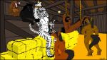 2015 abs anthro ball_lick balls bdsm biped black_body black_fur black_mane black_striped_fur black_stripes black_tail black_tail_tuft blush bodily_fluids bondage bound bridle brown_body brown_fur butt crossed_arms crying_laughing cum dominant dominant_anthro dominant_male ejaculation equid equine feet foot_fetish foot_lick foot_play fur genital_fluids genitals group hands_on_hips hay hay_bale heart_symbol hi_res horse laugh licking looking_at_another male male/male mammal mane muscular muscular_anthro muscular_male nipples nude_anthro nude_male open_mouth oral pecs penis racing_stripes restrained restraints rope rope_bondage sex sitting standing striped_body striped_fur stripes stripes_(racing_stripes) submissive submissive_anthro submissive_male tail tail_grab tail_tickle tail_tuft tears teeth tickle_fetish tickle_torture tickling tickling_armpits tickling_feet tongue tongue_out tuft wanderer1988 white_body white_fur yellow_eyes zebra