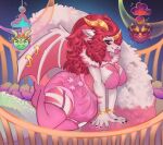 abdl absurd_res anthro big_breasts blush blushing_at_viewer breasts clothed clothing crib diaper diaper_fetish dragon female feral fluffy hi_res huge_filesize kisscutie mythological_creature mythological_scalie mythology nursery pacifier padded padding regression scalie solo wearing_diaper