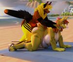 blizzard_entertainment clothing collar duo footwear gold_(metal) gold_jewelry haolde haolde_(character) herm hi_res high_heels intersex intersex/male jewelry looking_pleasured male mamagen nipple_piercing nipples nude overwatch penetration piercing pregnant shoes