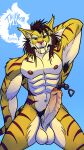 abs absurd_res anthro armpit_hair balls bodily_fluids body_hair dripping erection fangs felid foreskin genital_fluids genitals green_sclera hi_res humanoid_genitalia humanoid_penis leaking_precum male male_anthro mammal muscular muscular_anthro muscular_male nipples nude pecs penetration penis precum precum_drip prehistoric_species presenting presenting_penis pubes saber-toothed_tiger sabertooth_(anatomy) solo solo_focus sounding_rod teeth thekinkybear urethral urethral_bulge urethral_penetration vein veiny_penis