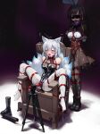  2girls ahegao amadeus_frost animal_ear_fluff animal_ears arms_behind_back ball_gag bare_shoulders bdsm black_choker black_leotard black_pantyhose blindfold blue_eyes blue_hair bondage boots bound breast_bondage breasts brown_hair bukkake chair choker covered_navel crotch_rope crying crying_with_eyes_open cum cum_on_body cum_on_breasts cum_on_clothes cum_on_hair cum_on_legs fox_ears fox_tail frilled_skirt frills gag gagged high-waist_skirt holding holding_syringe improvised_gag leotard long_hair looking_at_another medium_hair multicolored_hair multiple_girls on_chair original pantyhose rabbit_ears red_eyes restrained separated_legs sex_toy shibari shirt skin_tight skirt small_breasts streaked_hair syringe tail tape tape_gag tears teeth tongue tongue_out turtleneck turtleneck_leotard ungagged unworn_boots upper_teeth_only very_long_hair vibrator white_hair white_pantyhose white_shirt wiffle_gag 