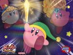 2002 4:3 alien ambiguous_gender clothing english_text fire fire_kirby foxbox_(tv) hat headgear headwear kirby kirby:_right_back_at_ya! kirby_(series) melee_weapon nintendo not_furry official_art pose promotional_material space star stone_kirby sword sword_kirby text unknown_artist waddling_head wallpaper weapon y2k_(graphic_design)