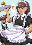  !? &gt;_&lt; 2boys absurdres alternate_costume blush bright_pupils brothers brown_eyes brown_hair cup drinking_glass drinking_straw enmaided flying_sweatdrops genk1zam4s hero_(faraway)_(omori) hero_(omori) highres holding holding_cup holding_tray kel_(faraway)_(omori) kel_(omori) long_sleeves looking_at_viewer maid maid_headdress multiple_boys omori open_mouth puffy_short_sleeves puffy_sleeves short_hair short_sleeves siblings smile speech_bubble spoken_interrobang sweatdrop tray white_pupils 