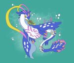 antennae_(anatomy) aquatic_gastropod bandai_namco blue_body cenjri digimon digimon_(species) dragon feral fin gastropod hi_res marine mollusk mythological_creature mythological_scalie mythology ryugumon scalie sea_slug slug solo swimming underwater water yellow_eyes