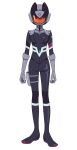  1girl bodysuit elbow_gloves full_body gloves grey_gloves gundam gundam_gquuuuuux helmet highres holster looking_at_viewer mecha_pilot_suit nyaan_(gundam_gquuuuuux) official_art simple_background solo standing thigh_strap transparent_background 