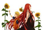  age_difference blonde_hair blue_eyes eyes_closed facial_mark flower hinell hinell06 long_hair mother_and_son naruto naruto_shippuuden red_hair short_hair simple_background sun_flower sunflower uzumaki_kushina uzumaki_naruto very_long_hair 