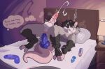 american_opossum anal anal_masturbation anal_penetration anthro anthro_penetrated anus balls bed bedroom bodily_fluids buttplug cum cumshot dildo dildo_in_ass dildo_insertion ejaculation furniture genital_fluids genitals humanoid_dildo humanoid_genitalia humanoid_penis knot knotted_dildo lube lying male male_penetrated mammal marsupial masturbating_while_penetrated masturbation nipple_piercing nipples nude_anthro nude_male object_in_ass on_back penetration penile penile_masturbation penis piercing pillow plug_(sex_toy) puffy_anus sex_toy sex_toy_in_ass sex_toy_insertion sinisterheaven solo toying_self virginia_opossum