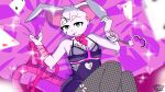 16:9 2025 against_surface anthro armwear bdsm black_clothing black_leotard bondage bound clothing deco_27_(producer) fur green_eyes hi_res legwear leotard looking_at_viewer male mammal murid murine necktie pie_cut_eyes pink_armwear pink_clothing pink_inner_ear pink_necktie rabbit_hole_(deco_27) rat reggie_(whygena) restraints rodent smile solo stockings white_body white_fur whygena widescreen