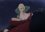  1boy 1girl absurdres arms_up black_hair blonde_hair breasts erection hetero highres huge_breasts large_breasts naruto_(classic) naruto_(series) naruto_shippuuden nipples paizuri penis r3dstar tsunade_(naruto) uchiha_madara 