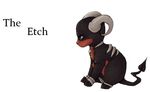  canine dog etch feral horn houndoom mammal nintendo pok&#233;mon pok&eacute;mon solo video_games 