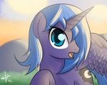  alicorn echowolf800 equine female feral friendship_is_magic hasbro horn mammal my_little_pony pegacorn princess_luna_(mlp) solo winged_unicorn wings 