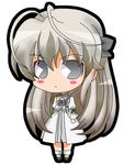  antenna_hair blush chibi gothic_lolita kasugano_sora lolita_fashion long_hair lowres pac-man_eyes ribbon silver_eyes silver_hair solo suntail yosuga_no_sora 