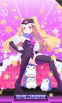  animal_hat bare_shoulders bird blonde_hair boots elbow_gloves gloves hat leotard long_hair long_legs long_skirt mawaru_penguindrum omuni penguin penguin_1-gou penguin_2-gou penguin_3-gou princess_of_the_crystal skirt takakura_himari thigh_boots thighhighs 