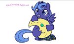  alicorn blue_hair crown cub equine female feral friendship_is_magic hair hasbro horn horse lulubell luna-roo mammal my_little_pony pacifier pegacorn plushie princess_luna_(mlp) socks solo toy winged_unicorn wings young 
