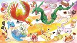  antennae bag bird black_sclera blue_eyes bow bright_pupils building celebi character-themed_food character_balloon claws colored_sclera comfey commentary_request cookie cup diagonal-striped_bow dot_nose dragon drifloon eastern_dragon fangs flower food fork gracidea heart heart-shaped_cookie heart-shaped_food hisuian_zorua ho-oh knife ladle lapras mew_(pokemon) mug nao_(naaa_195) no_humans official_art one_eye_closed open_mouth orange_eyes outline pancake pikachu pink_flower plate poke_ball_theme pokemon pokemon_(creature) pokemon_focus rayquaza red_flower second-party_source smile spatula spoon striped_bow teacup teapot teddiursa thumbnail_collage tissue tissue_box unworn_bow white_flower white_outline white_pupils yellow_bow yellow_eyes yellow_flower zorua 