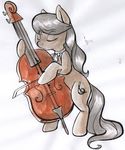 black_hair bow_tie briskby cello cutie_mark equine female feral friendship_is_magic full-length_portrait hair hasbro holding horse mammal mixed_media music musical_instrument my_little_pony octavia_(mlp) pen_(art) plain_background pony side_view solo standing traditional_media watercolor_(art) watercolour white_background 
