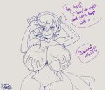  anthro big_breasts blush bottle breasts cetacean container curvy_figure dolphin female hair hand_behind_head hi_res looking_at_viewer lotion mammal marine nipples nude oceanic_dolphin oil orca rileyarlic_(artist) smile smirk solo speech_bubble thick_thighs toothed_whale wide_hips zea_nalya 