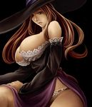  bare_shoulders breasts bursting_breasts dragon&#039;s_crown dragon's_crown dress huge_breasts long_hair nipples red_hair skirt solo sorceress sorceress_(dragon&#039;s_crown) sorceress_(dragon's_crown) strapless_dress vanillaware witch 