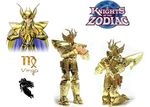  armor bandai blonde_hair closed_eyes eyes_closed figure girly girly_face golden knights_of_the_zodiac long_hair male male_focus multiple_views no_humans photo saint_seiya solo toy virgo_shaka zodiac 