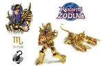  armor badass figure golden knights_of_the_zodiac male male_focus manly multiple_views no_humans photo purple_hair ruby saint_seiya scorpio_milo scorpion solo stinger toy zodiac 