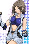  bad_id bad_pixiv_id breasts erugiza fingerless_gloves gloves jumpsuit kazama_asuka large_breasts short_hair solo tekken 