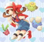  bad_id bad_pixiv_id gen_2_pokemon hat hat_ribbon hoppip jumpluff kotone_(pokemon) lowres pokemon pokemon_(creature) pokemon_(game) pokemon_hgss red_ribbon ribbon shooting-star skiploom thighhighs 