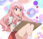  baka_to_test_to_shoukanjuu blush himeji_mizuki legs long_hair miniskirt pink_hair school_uniform skirt tagme thighs 