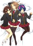  androgynous baka_to_test_to_shoukanjuu blush crossdressing embarrassed kinoshita_hideyoshi kzr_(siesta) multiple_boys otoko_no_ko pantyhose school_uniform thighhighs tsuchiya_kouta yoshii_akihisa zettai_ryouiki 