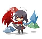  ahoge asymmetrical_wings bad_id bad_pixiv_id blue_wings chibi eiri_(eirri) highres houjuu_nue red_eyes red_wings solo thighhighs touhou ufo wings 