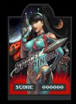  antennae asteroid black_hair bodysuit breasts earth gun hand_on_hip impossible_clothes junny large_breasts long_hair moon one_eye_closed original pinball planet rocket skin_tight solo space spacesuit star weapon 