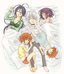  4girls accelerator harem highres last_order misaka_worst multiple_girls rikudou_inuhiko sleeping to_aru_majutsu_no_index yomikawa_aiho yoshikawa_kikyou 