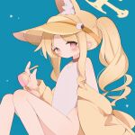  1girl animal_ears blonde_hair blue_archive blush breasts fox_ears fox_girl halo highres jacket long_hair looking_at_viewer official_alternate_costume one-piece_swimsuit seia_(blue_archive) seia_(swimsuit)_(blue_archive) side_ponytail solo sunglasses swimsuit user_wyxr8822 visor_cap white_one-piece_swimsuit yellow_halo yellow_jacket 