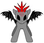  930studios angry battleface black_eyes bloodbolt_(mlp) demon equine fanfic friendship_is_magic hasbro horn horse male my_little_pony pegasus pentagram unicorn villain wings 