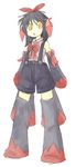  blue_hair chibicyndaquil gigalith gijinka personification pokemon pokemon_(game) yellow_eyes 