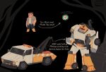 arm_hair armor before_and_after body_hair boots clothed clothing cybertronian directional_arrow english_text footwear hair hasbro headgear helmet hi_res hook horror_(theme) human humanoid krayzay_wire machine male mammal metallic_body red_eyes robot robotization shoes solo soul sparkplug_witwicky sparks takara_tomy text tow_truck transformation transformers truck vehicle