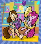  accordian cute duet equine female feral friendship_is_magic fur hasbro horse male mammal music musical_instrument my_little_pony pink_fur pinkie_pie_(mlp) ponification pony silly smile teamwork tuba weird_al_yankovic 