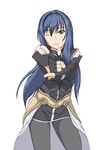  blue_hair fingerless_gloves gloves maria_traydor pantyhose skirt smile solo star_ocean star_ocean_the_last_hope star_ocean_till_the_end_of_time wink 